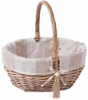 Krepšelis Home4you Willi Stripe 61050, medvilnė/gluosnis, 33 cm x 25 cm