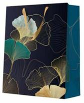 Dovanų maišelis Paw Decor Collection Premium Stylish Ginko Accents, 13 cm x 33.5 cm x 26.5 cm, mėlyna sp.