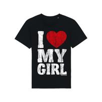 I LOVE MY BOY or Girl Womens Mens T-Shirt Mens Womens Tees Top Matching Couples Valentines Day Gift S