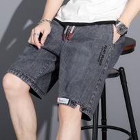 Y2k Mens Loose Baggy Denim Short Men Jeans Fashion Streetwear Hip Hop Long Capri Cargo Shorts Pocket Male Pantalones Cortos XXXXXL tamsiai pilka spalva