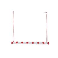Hanging Long Tube Bird Feeder Easy to Clean Feeder with Flower for Deck Terrace Garden 50