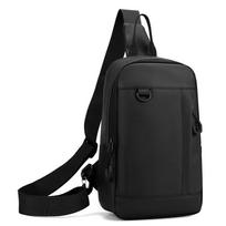 Men's Stylish Shoulder Sling Bag - Compact Waist Pouch with Multiple Compartments (Fits Phone, Wallet & Keys) juoda