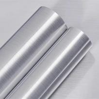 Thick Silvery Stainless Steel Brushed Contact Paper, Peel And Stick Wallpaper, Self-Adhesive Removable Wall Decals For Refrigera LSY 40cm x100cm