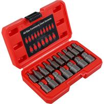 17Pcs Screw Extractor Set Hex Head Easy Out Bolt Extractor Set Spiral Broken Screw Remover Kit for Broken Nuts Bolts Studs
