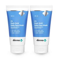 The Derma Co 1% Kojic Acid Face Wash With Niacinamide & Alpha Arbutin 150 ml Pack of 2 Brightens Skin