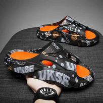 Snickers Men's Beach Sneakers Trainer Sandals 2023 Height Increase Flip Flops Male-To-Male Boty Summer Sneakers For Men Tennis 5 juoda