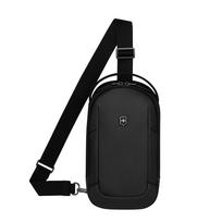 Victorinox Altmont Modern Sling Bag with Sound Pocket for Shoulder 4L Antibacterial Perfect for Business and Black Earphones, Strap, Compartment,