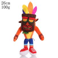 26cm Naujiena Anime Crash Bandicoot Pliušiniai Žaislai Animacinis Gyvūnas Aku Aku Crash Minkštos Kimštos Pliušinės Lėlės Vaikams Kalėdinės Dovanos 26cm