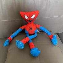 Huggy Wuggy Plush Toy Exclusive Spider-Man Mario Themed Classic Yellow Design Soft Stuffed Animal Dolls From Poppy Playtime Ideal Birthday Gift Gamers 40cm raudona