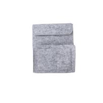 Felt Storage Organizer Bag for Sofa Side Bedside Pocket Hanging Storage Pouch with Multiple Compartments for Remote Controls and Small Items gray
