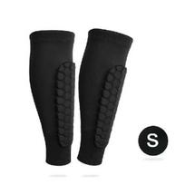 1Pair Honeycomb Shin Guards Ski Leg Pads Breathable Anti Collision Soccer Basketball Cycling Protective Elastic Sport Leggings SOCK S