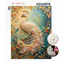 Shiny Pearl Elegant Peacock DIY Painting Creative Bead Art Craft Household Wall Decoration Nice Present For Art Hobbyists Home Decor Items 30x40