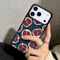 Capa Case for iPhone 17 Air 16 Pro Max 15 Plus 11 13 Mini 14 12 Back Phone Cover Food Fruit Red Pomegranate iPhone 11