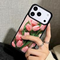 Capa Case for iPhone 17 Air 16 Pro Max 15 Plus 11 13 Mini 14 12 Back Phone Cover Tulips Flower iPhone 13