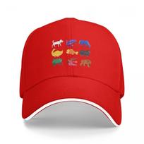 Unisex Baseball Hats Eric Carle Animals  Outdoor Streetwear Summer Sports Baseball Caps  Cap Casquette Polychromatic Hats One Size