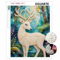 Pearl DIY Art Painting Majestic Deer Handcrafted Picture Indoor Wall Ornament Relaxing Leisure Hobby Exquisite Home Decor Gift for All 30x40cm