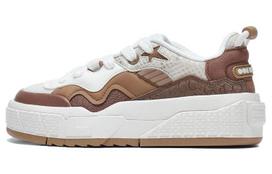 Li Ning 001 UNBLOCK Low top Skateboard Shoes Women's White Brown AGCT218-4 36