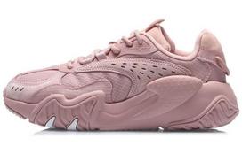 Li Ning Cat Paw Lite Fabric Comfortable Slip Resistant Abrasion Resistant Low top Running Shoes Women's Pink AGLQ124-1 35