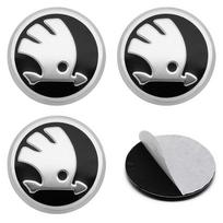 4 vnt. 56 mm 60 mm automobilio ratlankio centriniai dangteliai Ženklelis Ratlankio apdaila Emblema Skoda Octavia 2 3 Fabia Rapid Superb Kodiaq Karoq Kamiq Yeti