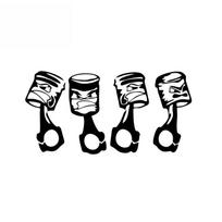 Creative Car Sticker Personality Small Angry Pistons Decal Vinyl Waterproof Reflective Stickers Car Stying,20cm*10cm juoda