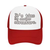 ItS Time For A New Adventure Sun Hats  Stylish FeUnisex Unisex Mesh Trucker Hat Sunscreen Custom DIY Hunting Camping Snapback Cap One Size