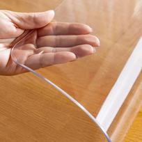 Clear Desk Mat Transparent Tabletop Protector Vinyl Table Cover Hinder Scratches Stains Round Glass Dining Table Cover Hogar (Clear,One Size) gryna