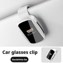 Car Sunglasses Clip Sun Visor Glasses Holder Card Ticket Holder Stable Storage Clips Eyeglasses Hanger For cadillac