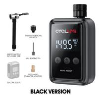 150PSI Portable Pocket Bike Electric Air Pump Schrader Presta Valve MTB MINI Rechargeable Compressor Tire Inflator CYCLAMI HW125 Black Air Pump