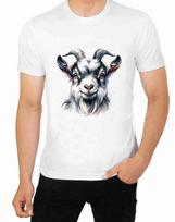 T-Shirt the Goat Animal Character Art Wildlife Barn Pet S