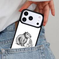 Cute Cartoon Capybara Phone Case for iPhone 16e 15 14 13 12 17 Pro Max Plus Air 17pro Cover Coque iPhone17 Pro Max