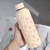 Luxurious And Fashionable Tulip Stainless Steel Water Bottle, 500ml-BWBG/16.9oz Reusable Vacuum Insulated Flask Cup 500ml