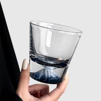 Deep Blue Fuji Mountain Glass: Niche Design Snow Mountain Style, Home Water/Whiskey/Coffee Cup - Durable, for Daily Use 250-350ml