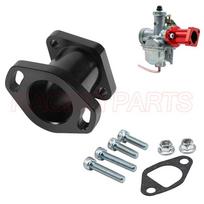 Motorcycle Carburetor Interface for Mikuni VM22 PZ19 PZ26 Carb Accessories CNC Intake Pipe Manifold Dirt Pit Bike Adapter juoda