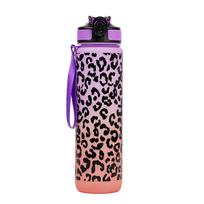 Leopard print Water Bottle with Straw 1L High Quality Tour Hiking Portable My Favorite Drink Bottles 1L