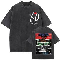 The Weeknd XO Tour Vintage Washed T Shirt Mens Women Pop Music Short Sleeve TShirts Rap Hip Hop Gothic Clothing Tshirts S