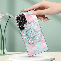 Mandala Pattern Phone Case For Samsung S26 S25 Edge Ultra 23 22 21 20 Ultra Plus S24 Fe Glass Cover Galaxy S22 Ultra 5G