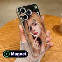 Elle Fanning Clear TPU Magsafe Mobile Phone Case for iPhone 17 16 15 14 13 12 11 Air Pro Max Plus Mini Colorful Cover iPhone 11 Pro Max