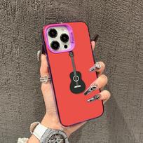 Creative guitar pattern phone case suitable for iPhone 17 16 15 14 13 12 11 Pro/ Max /Plus anti-fall and shockproof back cover iPhone 12Pro