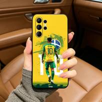10-N- Neymar Football Phone Case For Samsung S25,S24,S21,S22,,Plus S23,S30,Ultra,S20,Fe,Lite,Black Soft Silicone Samsung S20ULTRA5G