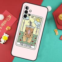 CAKE COFFEE The Boba Tarot Card Case For Samsung Galaxy A16 A26 A36 A56 A15 A35 A55 A14 A34 A54 A12 A32 A52 A13 A33 A53 A17 Samsung A53 5G