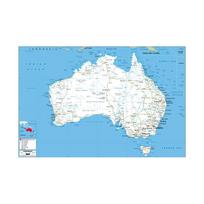 Anglų žemėlapis Australijos žemėlapis Kelių žemėlapis Sienų dekoro fonas Gyvenimas Namai Studijos reikmenys Dekoratyvinis kabantis paveikslėlis 42*30cm