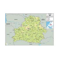 Anglų žemėlapis Baltarusijos žemėlapis Geografinis žemėlapis Sienos dekoras Fonas Svetainė Namai Darbo kambarys Studija Reikmenys Dekoratyvinis kabantis paveikslas 42*30cm