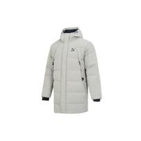 Puma Outdoor Hooded Windproof Warm Down Jacket Men Outerwear Gray Green 535582-68 L