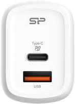 Silicon Power charger USB-C/USB QM25 30W, white | SP30WASYQM252PCW