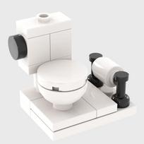 Nešiojama tualeto kabina Loo City MOC Scenos Dunny Klasikinė gatvės Porta-Potty Dekoracija WC Statybiniai blokeliai Švietimo vaikų žaislai