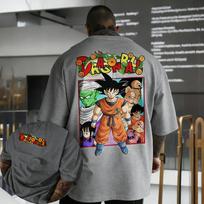 Anime Dragon Ball Super Z Sun Wukong Digital Direct Spray Printing Loose Large Size Heavy Cotton Tshirt Short Sleeve Mens S