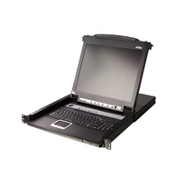 Aten | 8-Port PS/2-USB VGA 17" LCD KVM Switch with Daisy-Chain Port and USB Peripheral Support | CL5708M | CL5708M-ATA-AG