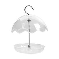 Transparent Umbrella Bird Feeder Rainproof Open Platform Hummingbird Feeder Large Capacity Bird Feeding Equipment Wild Birds skaidri