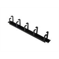 Digitus | Cable Management Panel | DN-97602 | 5x cable management ring (HxD: 40x60 mm). The Cable Management Panel is getting fixed on the 483 mm (19“) profile rails. Five cable guiding rings allow an easy, horizontal array of patch cables. It guarantees an optimized cable management in your 483 mm (19”) network- or server rack. | Black