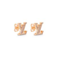 Louis Vuitton Iconic Letter Trendy Fashion Metal Earrings Women Earrings M00986 Box+Shopping Bag